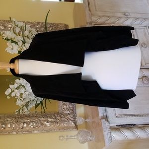 Badgley Mischka American Glamour Suede Waterfall Open Front Jacket